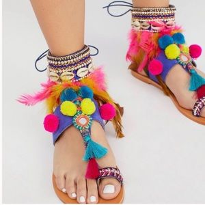 free people milos embellished sandal